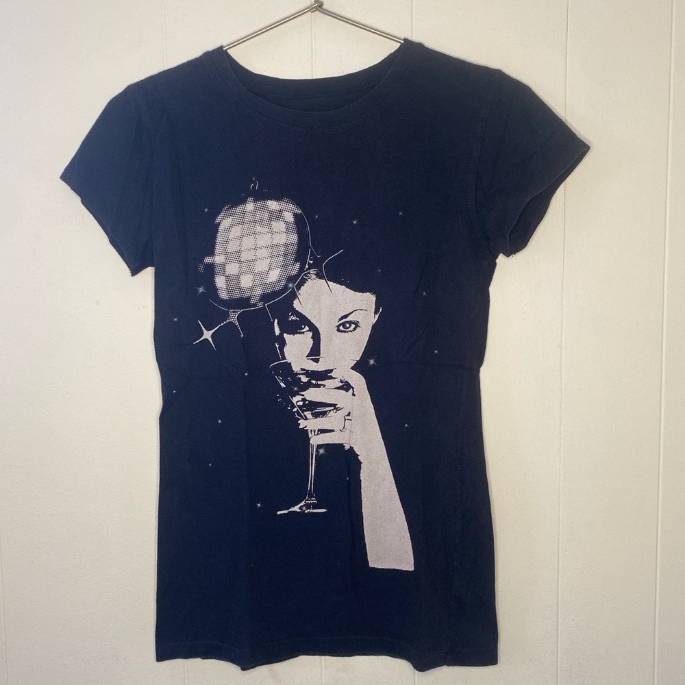lady head graphic baby tee